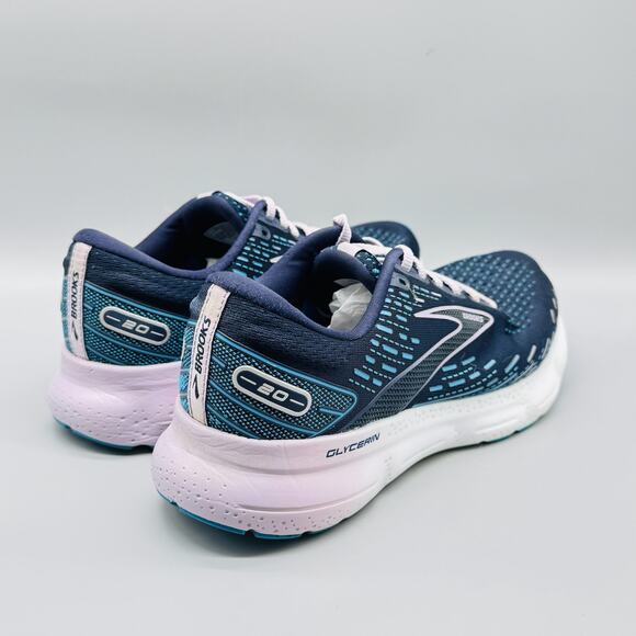 Brooks Shoes Womens 9.5 D Blue Glycerin 20 Mesh Road Running Athletic Sneakers - Picture 8 of 11